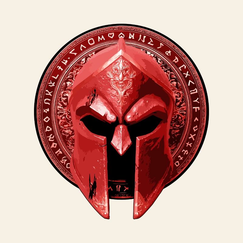 Spartan Helmet Gladiator Red