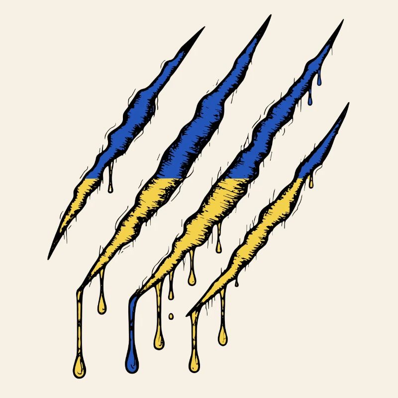 Griffe de drapeau de l’Ukraine - Griffe de griffe