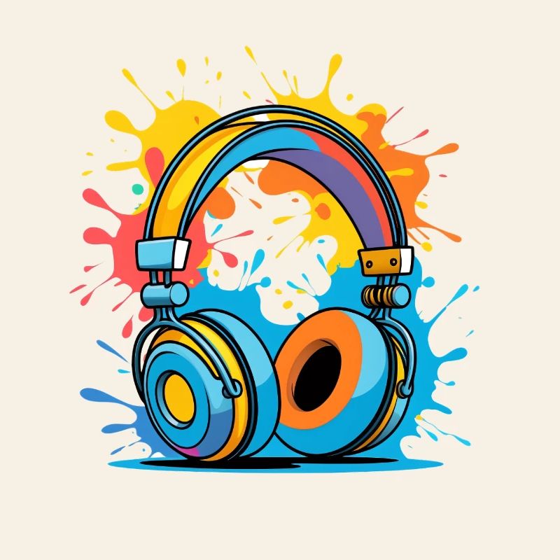 Casque coloré Splash Design