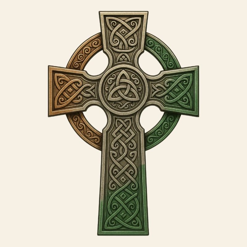 Irish Celtic Cross Knot Pattern