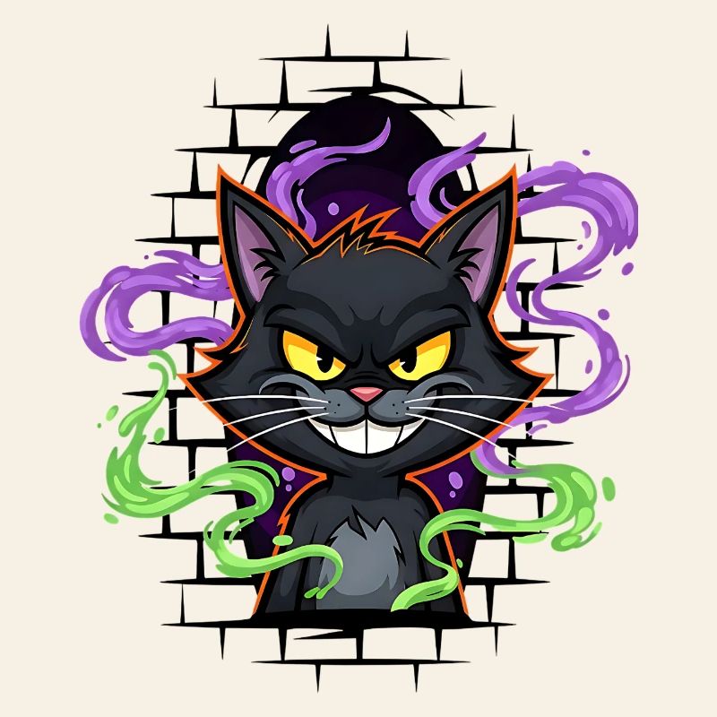 Graffiti chat néon