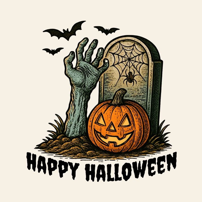 Zombie de la tombe - Conception d’horreur d’Halloween