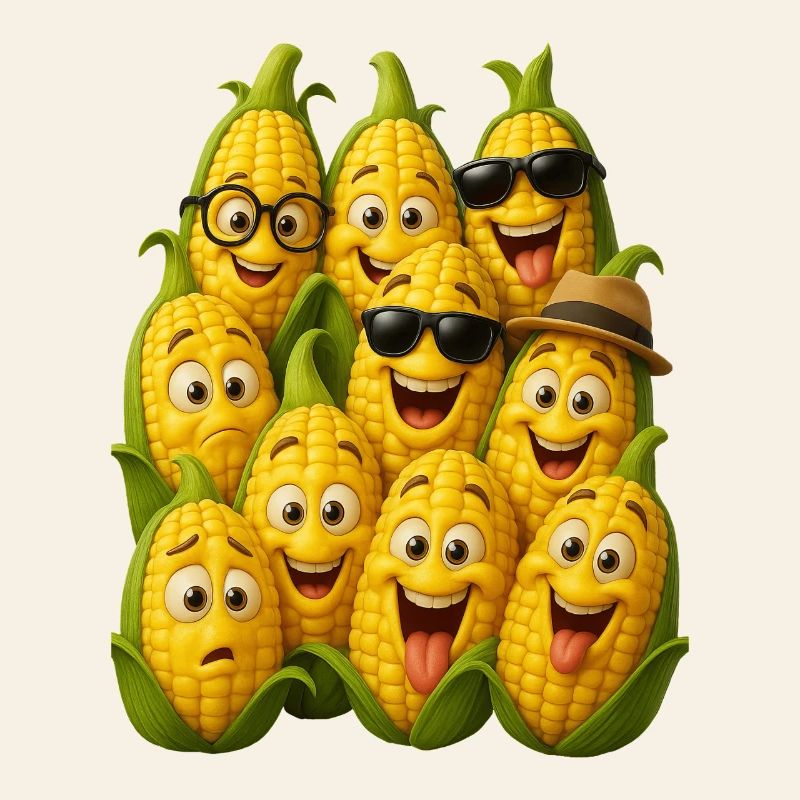 Funny corn cob troupe
