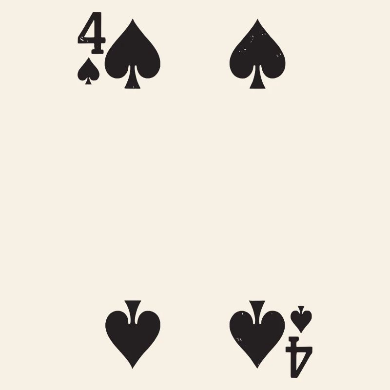 Four Spades Silhouette Pattern