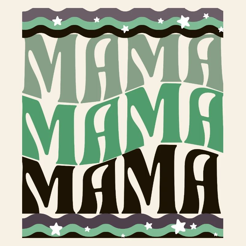MAMA Waves Pattern Green Brown