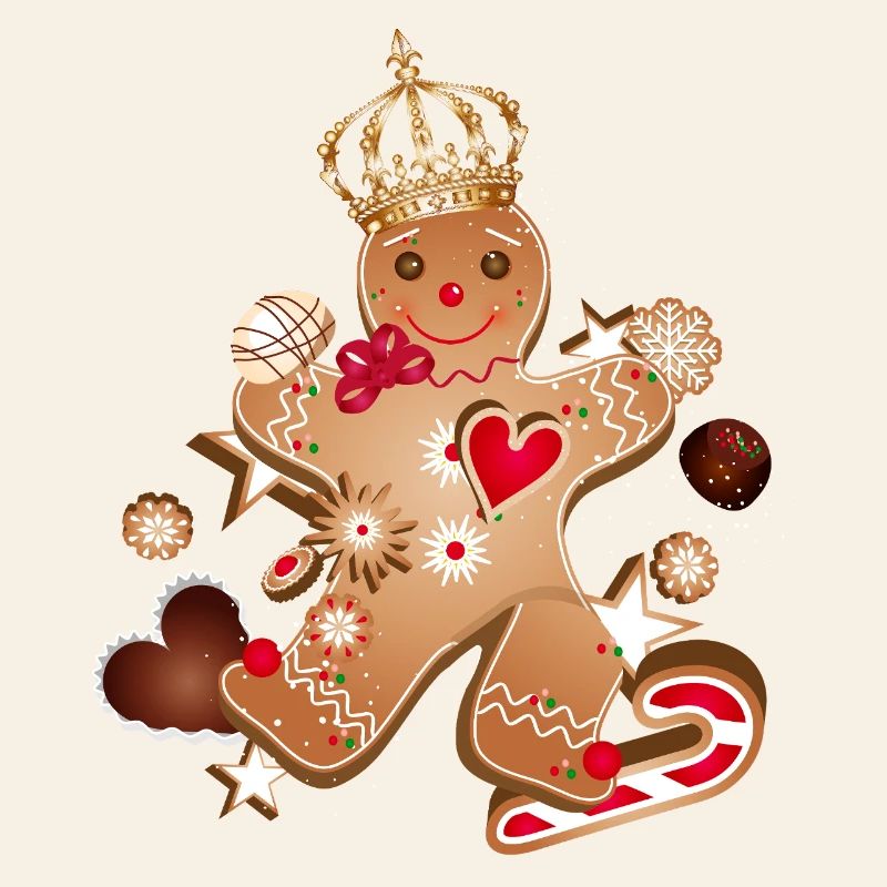 Gingerbread Man with Golden Crown – Gingerbread King