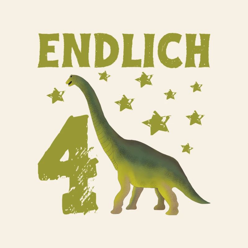 4 Jahre alt Geburtstag Junge Dino Vulkan