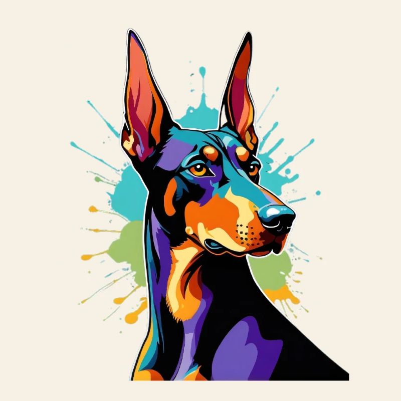 Farbexplosion Dobermann