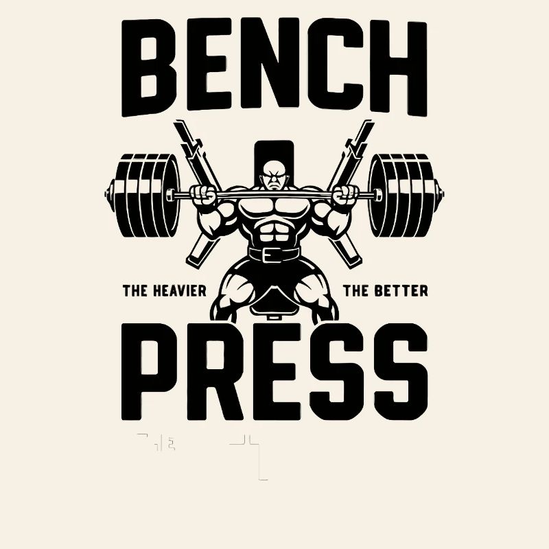 Bench Press Barbell Emblem