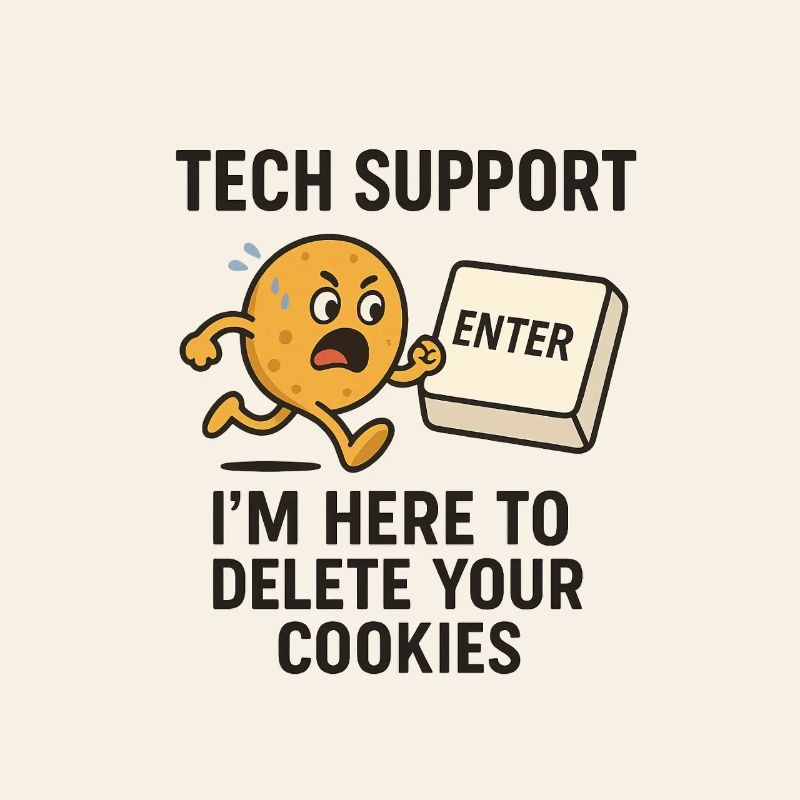 Tech Support I'm Here To Delete Your Cookies