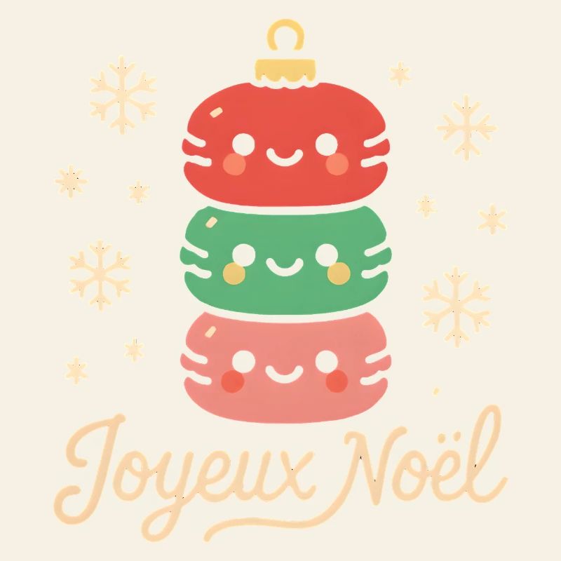 Macarons de Noël Empilés Mignons