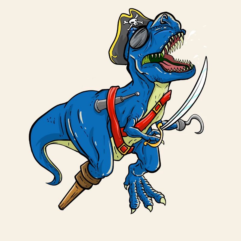 Pirate T-Rex Krieger Episches Dinosaurier-Abenteuer-Tee