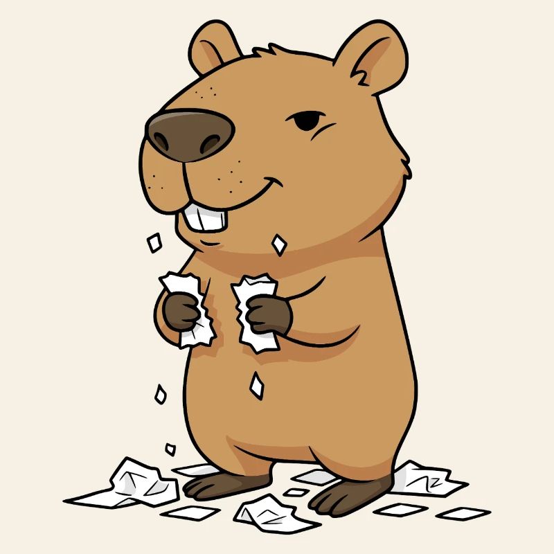 Capybara eats homework