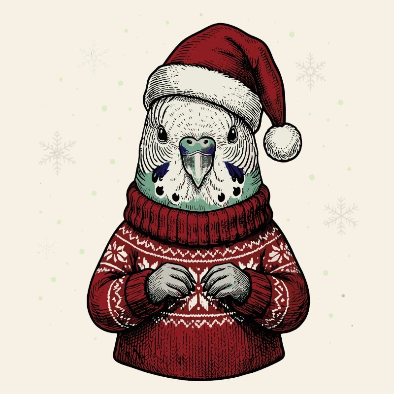 Pyjama de Noël Perruche Perruche avec le Chapeau de Noël