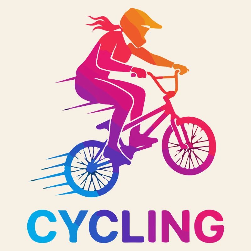 Gradient Cyclist Silhouette