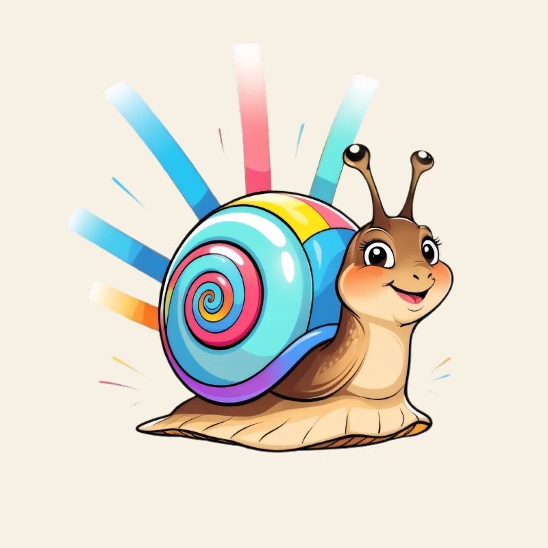 Regenbogen-Schnecke Farbexplosion