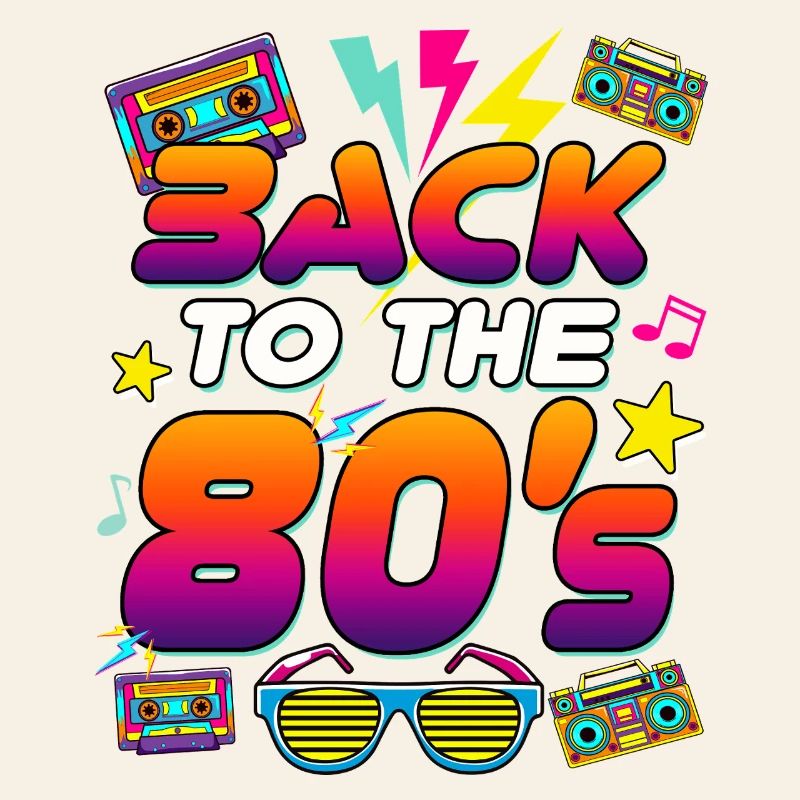 80s Neon Retro Cassette