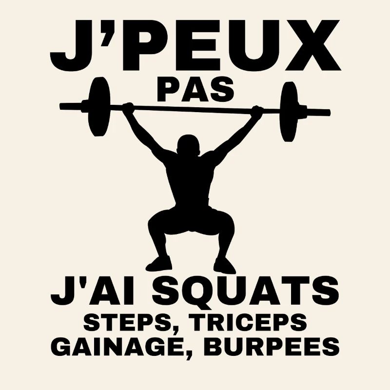 I can't I have squats steps, triceps, ganage