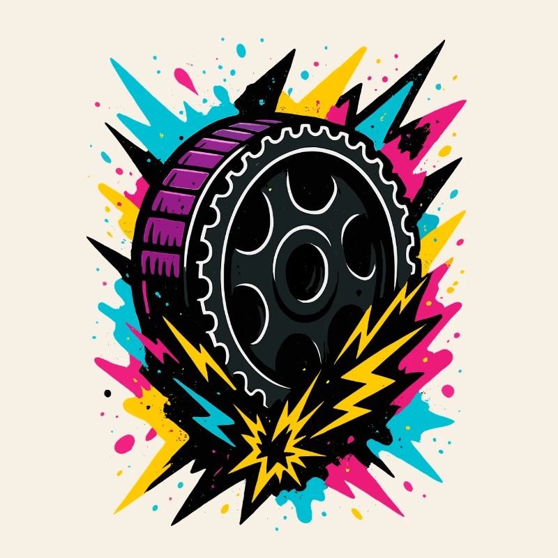 Roue de drift néon, réglage de l’orage, course