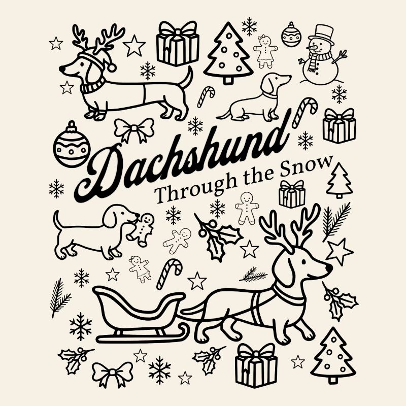 Conception de la neige teckel