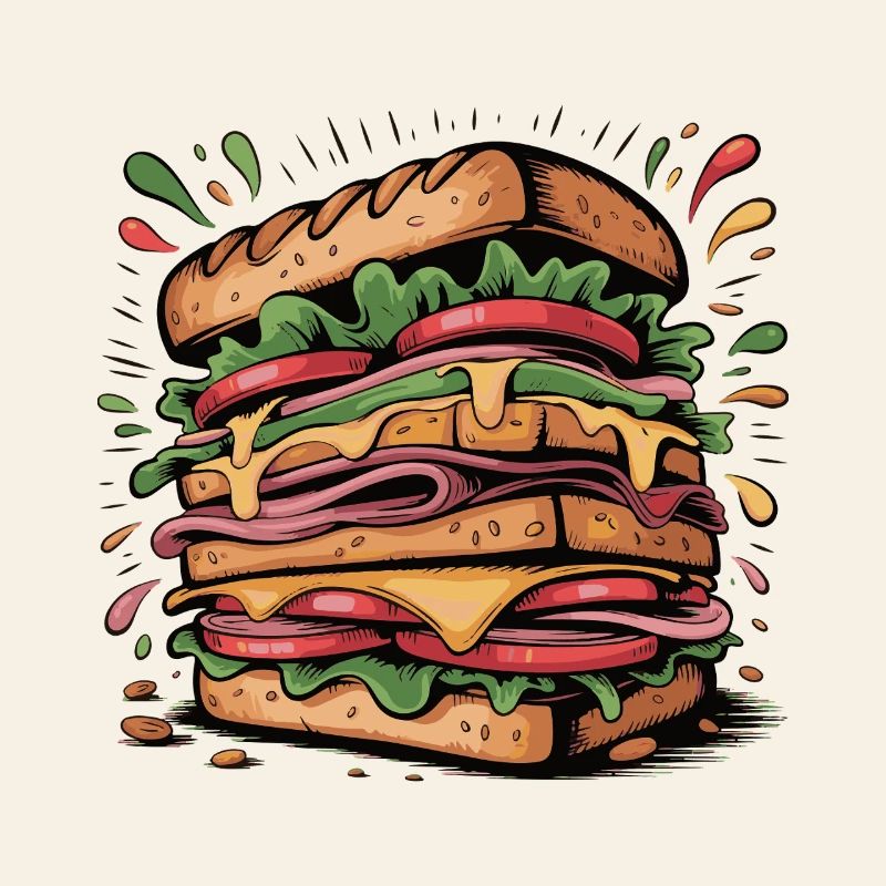 Burger Pop Art Explosion