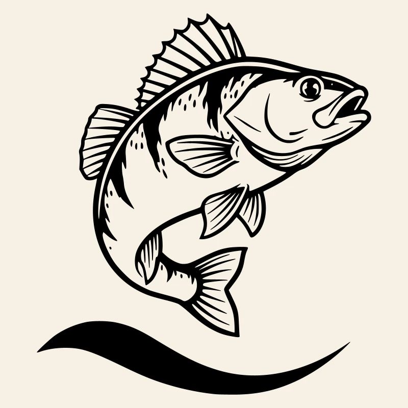 Springender Flussbarsch Angler Action