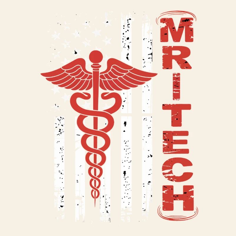 Rote MedTech Caduceus Flagge