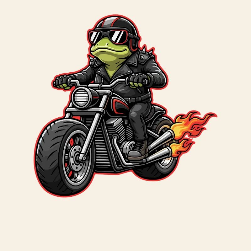 Frog Biker dans le style veste en cuir