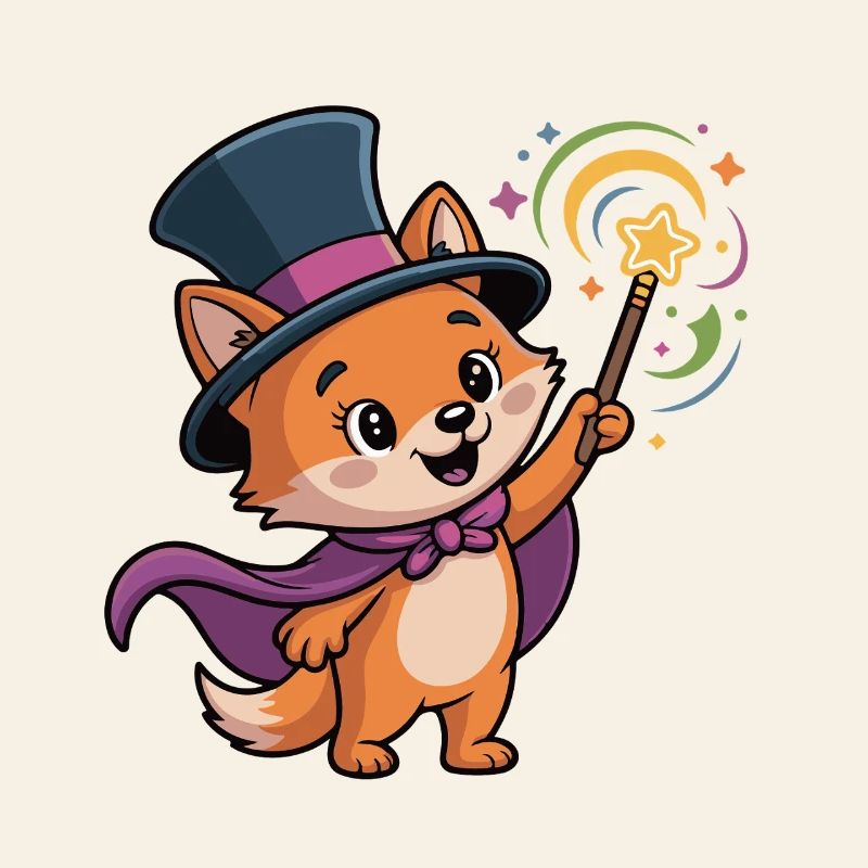 Magic Fox with Star Staff