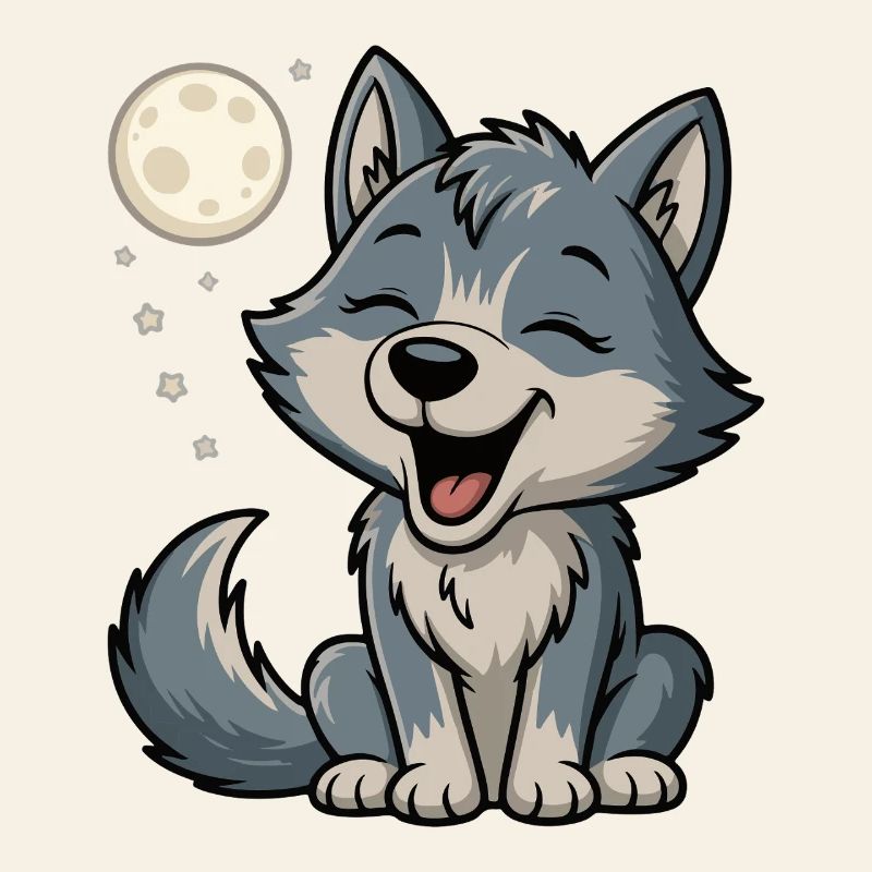 Moonlight Wolf Cuddle