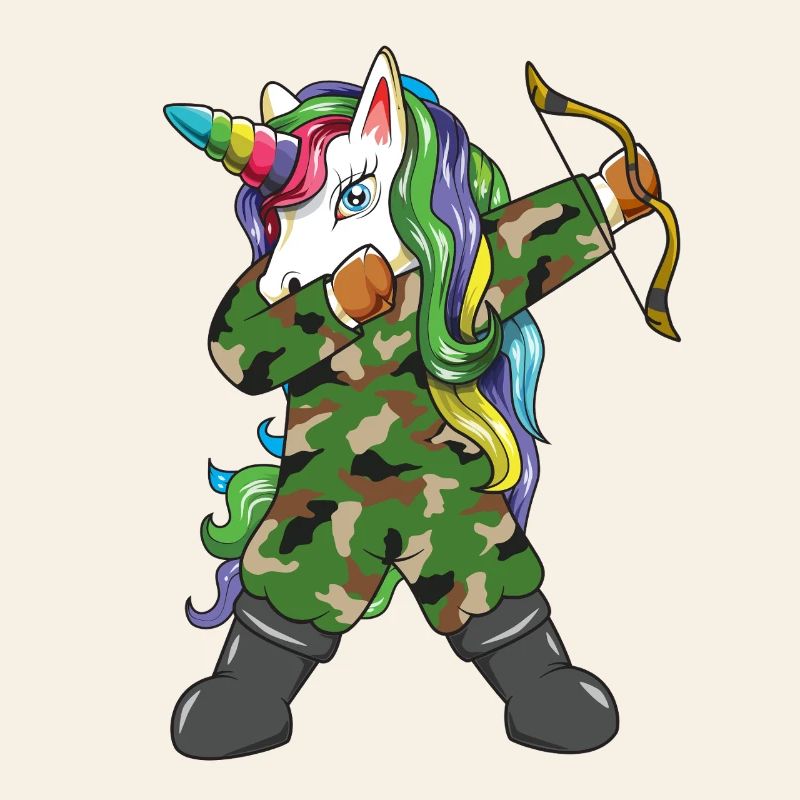 Dabbing Unicorn Hunter Camo Archer Bow Hunter