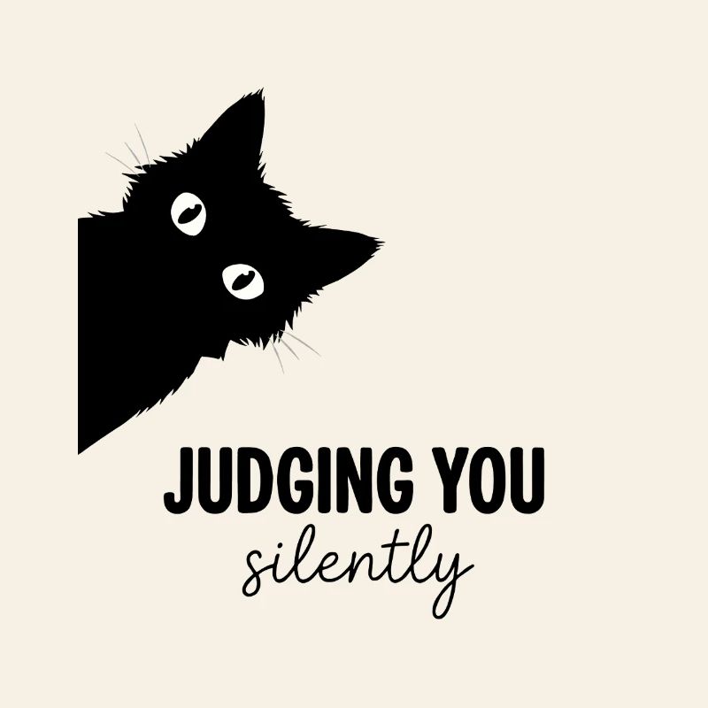 Judging You Silently Corner Cat Eyes