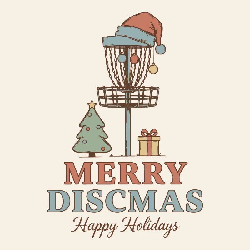 Panier de disc golf Joyeux Discmas Joyeuses Fêtes