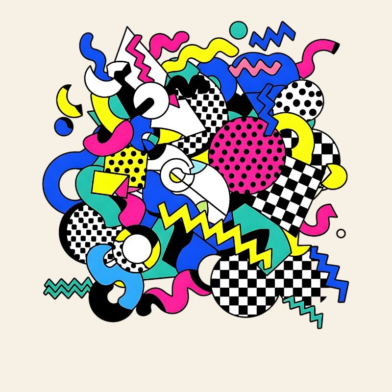 Neon Chaos Pop Art Pattern