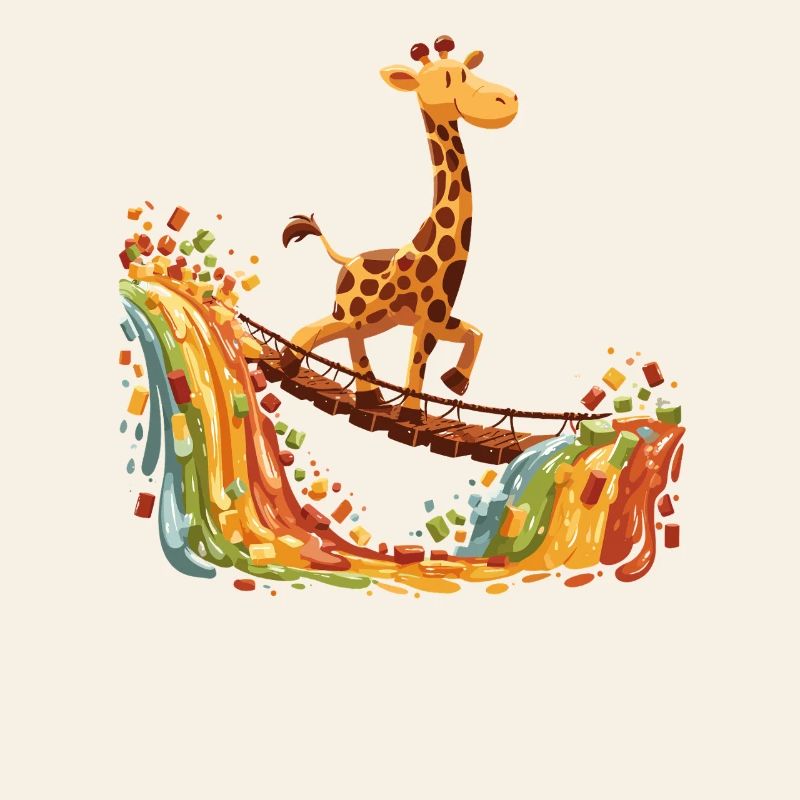 Giraffe on Rainbow Bridge