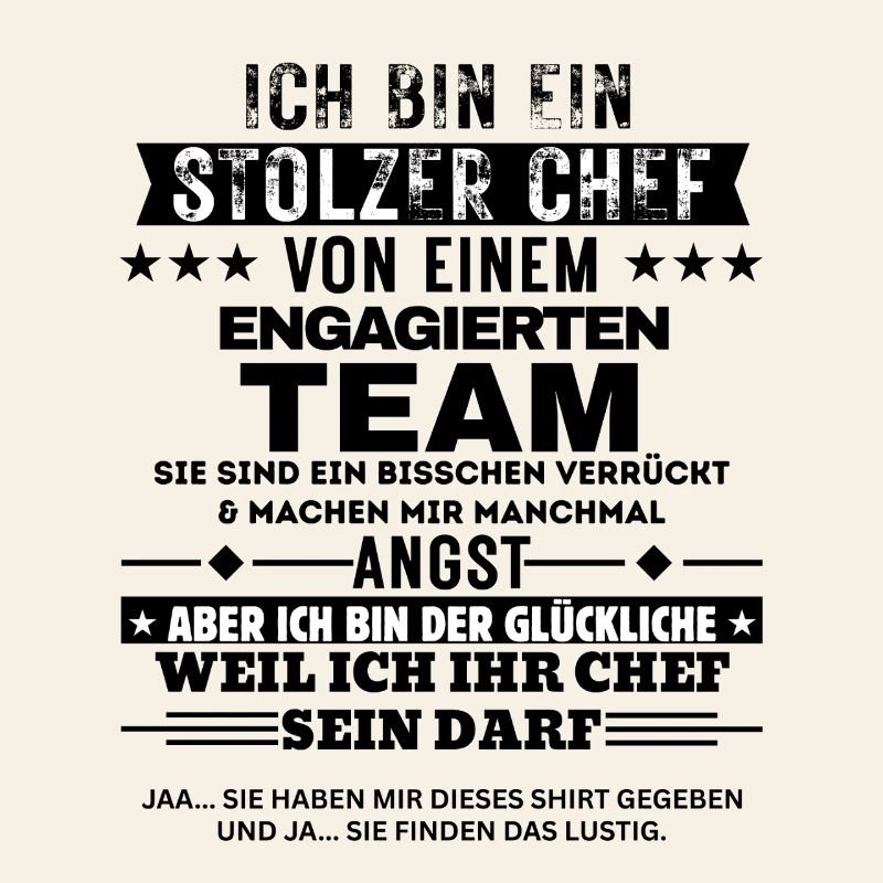 Stolzer Chef von einem engagierten Team