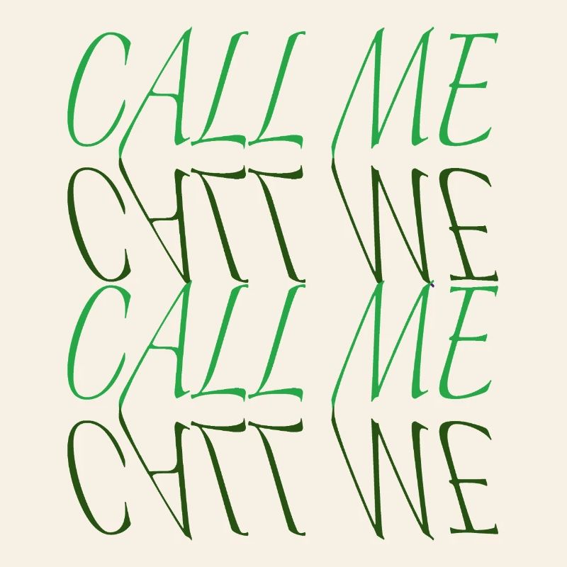 Déclaration typographique Call Me Neon