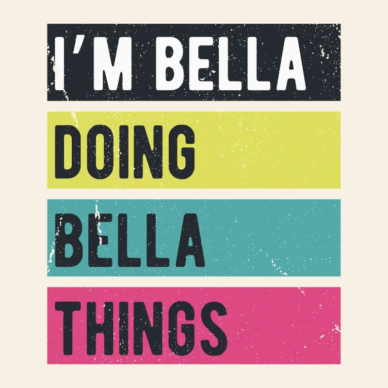 Ich bin Bella und mache Bella-Dinge Retro-Farben