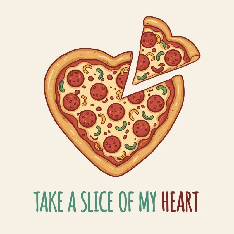Prends une part de mon cœur – Pizza Herz Design