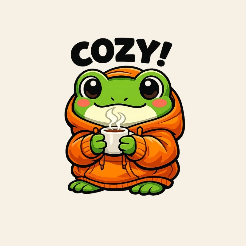 Cozy Frog Pullover Hoodie