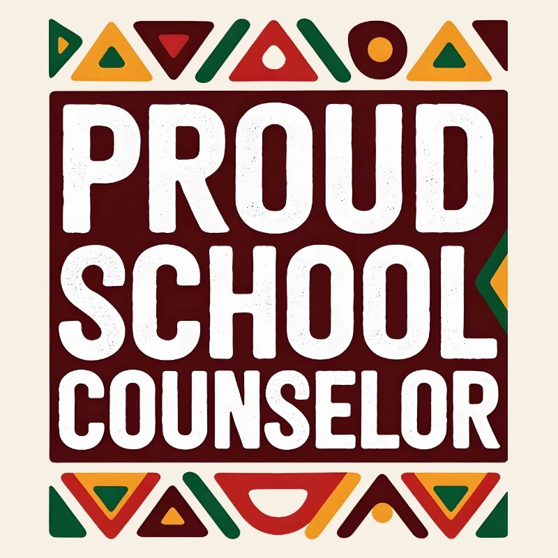Proud School Counselor | Geometric Pattern