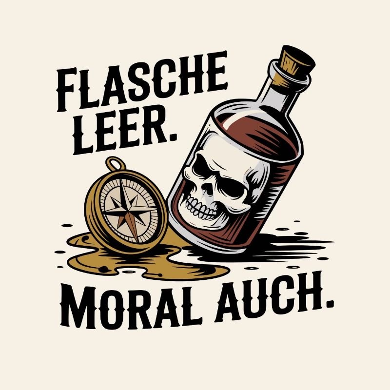 Bouteille Moral vide aussi Skull Compass Alcool