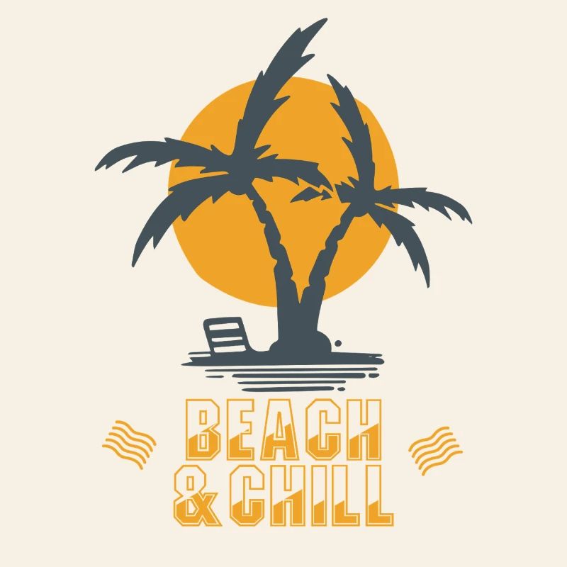 Beach & Chill Palm Trees Sunset