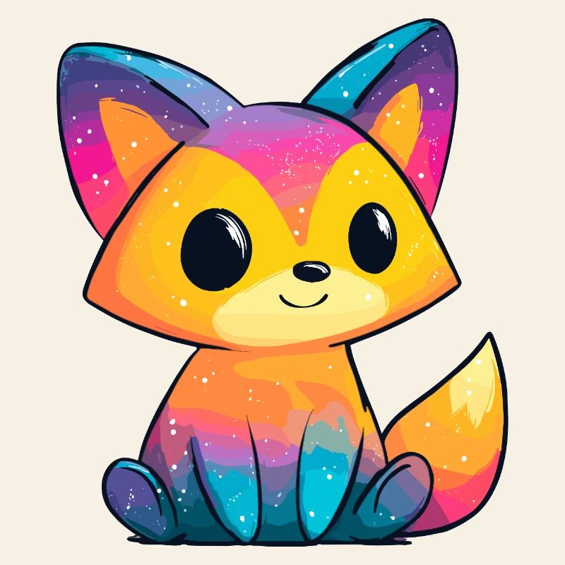 Regenbogenfuchs Cartoon
