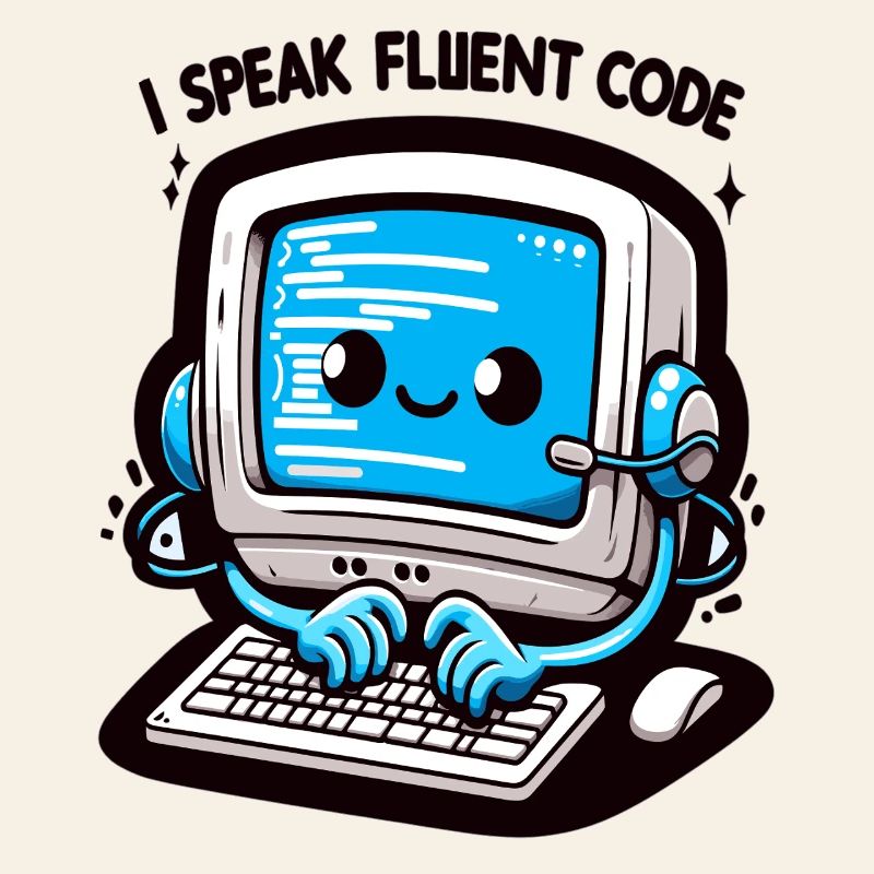 I Speak Fluent Code Retro Computer
