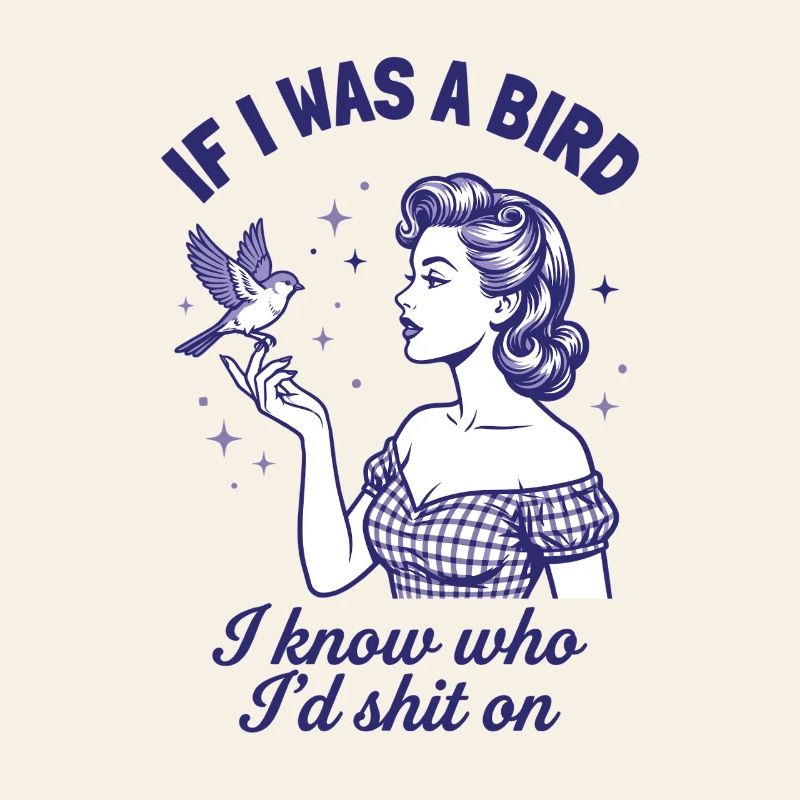 Echte Rache Vogel Retro Statement