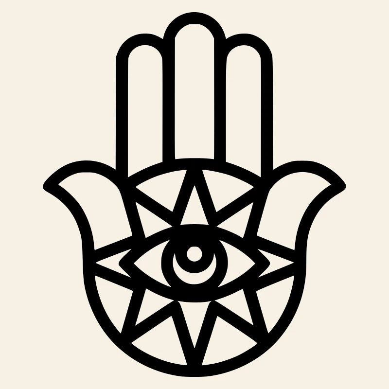 Silhouette de Fatima de la Main Hamsa