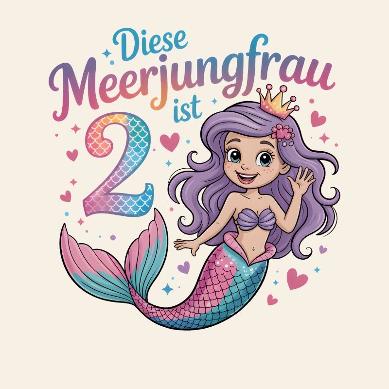 Cette sirène a deux ans de filles pour ses 2 ans