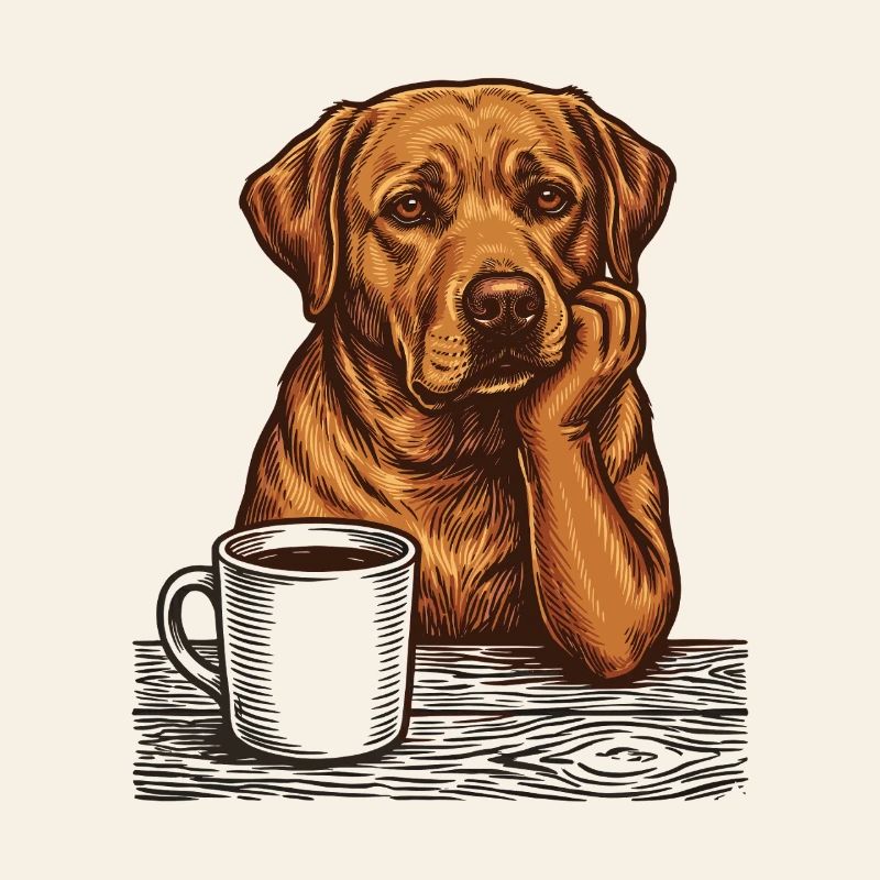 Echter Foxred Labrador Kaffee Morgenmuffel