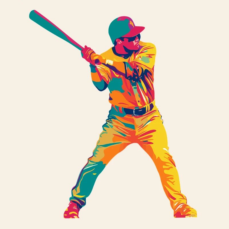 Pop Art Baseball Swing